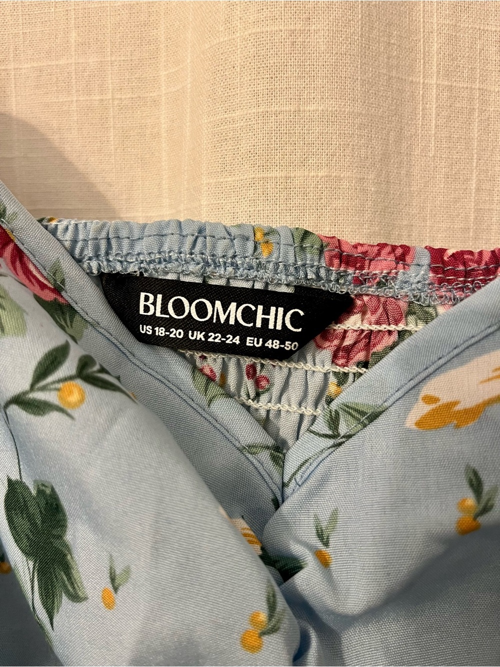 BloomChic Blue Floral Sweetheart Midi Dress - Picture 5 of 8
